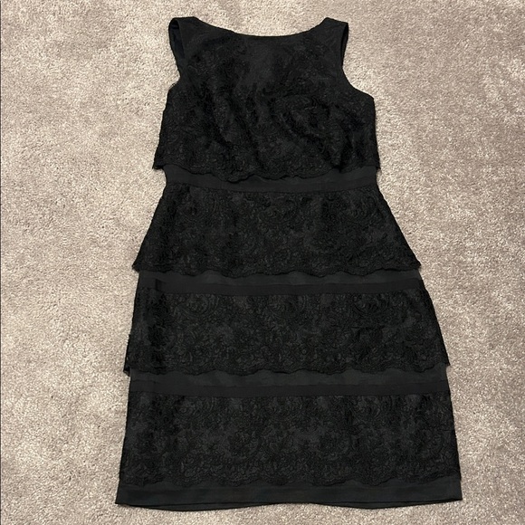 Talbots Dresses & Skirts - Talbots  Black Lace Sleeveless Dress sz:8P